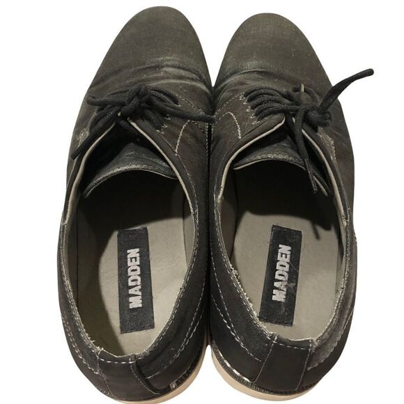 Madden men’s black denim oxfords - Picture 4 of 7